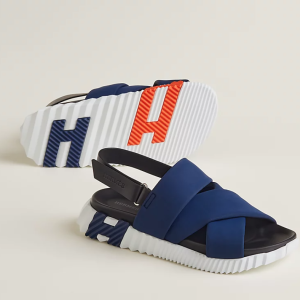 Hermes Electric Sandals Blue Black White
