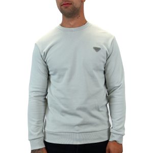 Prada Logo Fit Sweater Steel Grey