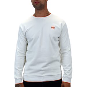 Hermes Logo Fit Sweater White