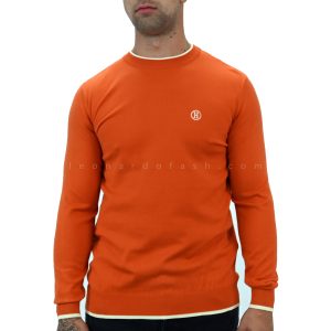 Hermes Logo Fit Sweater Orange