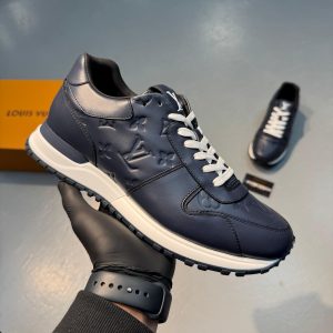 LV Run Away Sneaker Leather Darkblue White