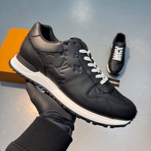 LV Run Away Sneaker Leather Black White