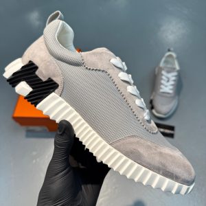 Hermes Bouncing Sneakers Grey Black Logo